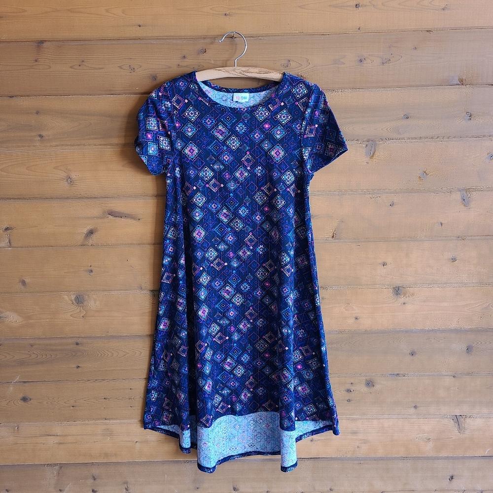 Lularoe Southwestern Tribal High Low Midi Carly Aztec Multicolor Pocket Dress XS - Picture 1 of 3